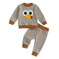 thumbnail image 1 of LNMQLPDBS Toddler Girl Thanksgiving Outfit Newborn Outfit Boy Baby Onesies 0-3 Months Boy 4t Boys Outfits Little Girl Clothes Teen Clothes for Girls, Brown 12-18 Months, 1 of 9