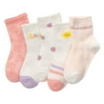 thumbnail image 1 of LNMQLPDBS Toddler Girls Socks Cute 5 Packs Non-Slip Flower and Letters Color Block Striped Shorty Socks Newborn Girl Gifts Breathable Floor Socks Kids Crew Socks Pink 1-3 Years, 1 of 5