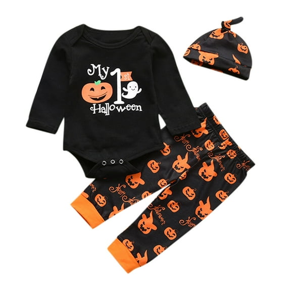 LNMQLPDBS Toddler Halloween Outfit Clown Jumpsuit Toddler Christmas Outfit Boy Newborn Onesies Girl 2t Girls Clothes Toddler Boy Clothes 18-24 Months, Black 6-12 Months