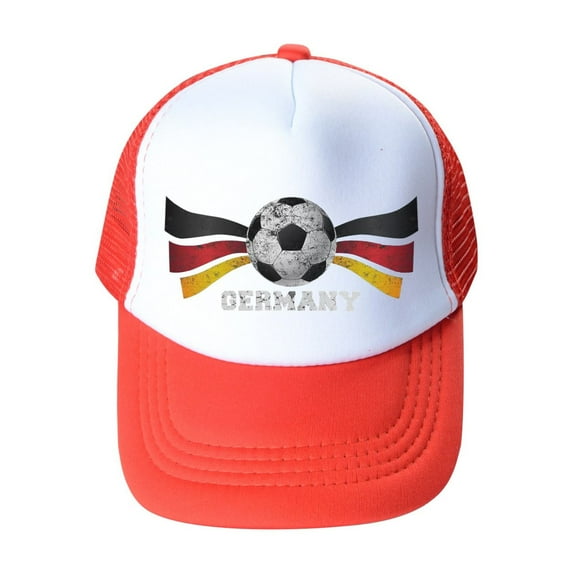 LNMQLPDBS Toddler Hat Soccer Printed Color Block Summer Outdoor Sun Hat Girls Boys Baseball Hat Kids Sun Protection Trucker Caps Tourism Sport Casual School Sun Visor Hats﻿ Red One Size