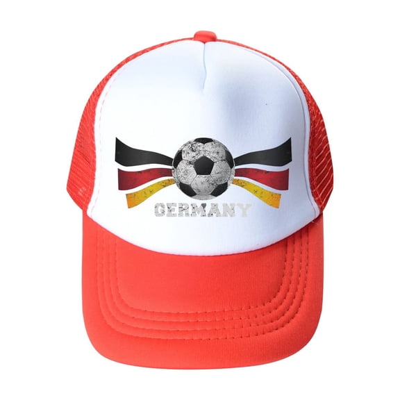 LNMQLPDBS Toddler Hat Soccer Printed Color Block Summer Outdoor Sun Hat Girls Boys Baseball Hat Kids Sun Protection Trucker Caps Tourism Sport Casual School Sun Visor Hats Red One Size