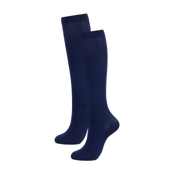 LNMQLPDBS Toddler Knee High Socks Soccer Socks Athletic Sports Soccer Socks Tube Sock for Girls and Boys Kids Soccer Shin Guards Kids 8-10 Solid Color School Uniform Socks Blue 12-14 Years