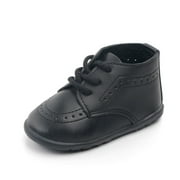 LNMQLPDBS Toddler Prewalker First Walking Shoes Solid Color Casual Leather Hard Bottom Baby Walking Sneakers with Mesh Leather Breathable Casual Outdoor Shoes for Spring Autumn Black 0-3 Months