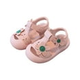 thumbnail image 1 of LNMQLPDBS Toddler Sandals Girl Comfort Breathable Soft Sole Sandals Trendy Floral Decoration Anti Kick Flat Infant Baby Cute First Walking Shoes Ideal for Girls Summer Shoes Pink 2.5-3 Years, 1 of 5
