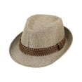 thumbnail image 1 of LNMQLPDBS Toddler Sun Hat Summer Curled&nbsp;Straw&nbsp;Cowboy&nbsp;Hat with Striped Band Boys Girls Beach-Hat Wide-Brim Sun Protection Hat with Mesh Casual Trendy for Outdoor Beach Tour, 1 of 7