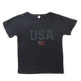 thumbnail image 1 of LNMQLPDBS Toddler T Shirts 4th of July American Usa Flag Patriotic Kids T-Shirt Short Sleeve Crewneck Summer Tops Boys' All Holidays Graphic T-Shirts Black 2-3 Years, 1 of 2