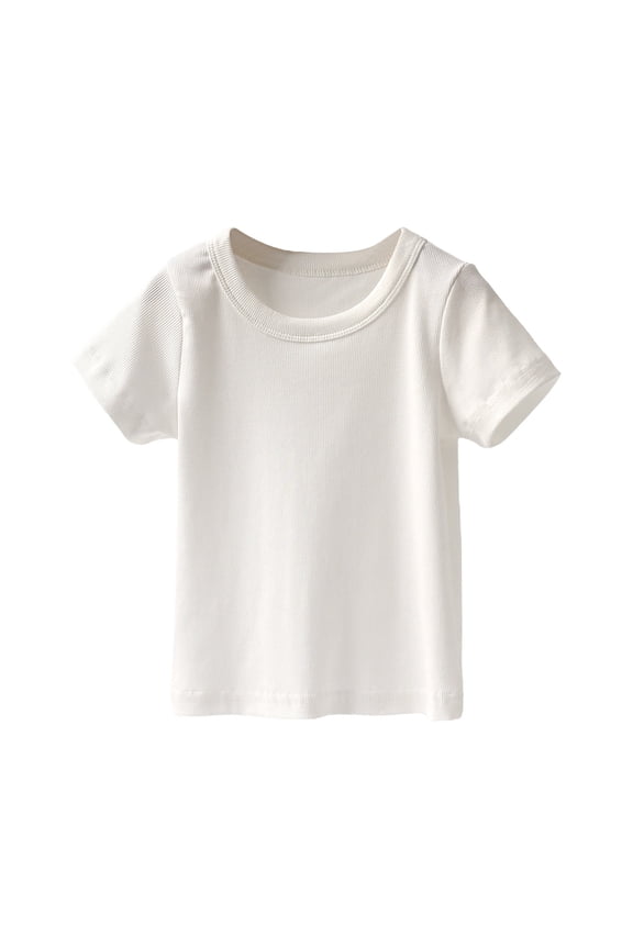 Top Gifts for Kids Plain Tshirts Basic Tops Tie Dye Shirt Kids Easter T Shirts Teen Girls Clothes Size 6 Girls Kids Camouflage Clothes, White 6-7 Years