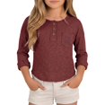 thumbnail image 1 of LNMQLPDBS Tops for Teens Girls Size 8 Tops Girls Dance Top Trendy Shirts Red Tshirt Girls Undershirts Size 10-12 Cute Winter Clothes, 6-7 Years, 1 of 5