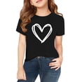 thumbnail image 1 of LNMQLPDBS Tshirts Graphic Tees for Teens Teen Tops Trendy White T Shirts for Kids Teen Girl Shirt 7/8 Girls Clothes Teenager Clothes Baby Clothes, Black 3-4 Years, 1 of 8