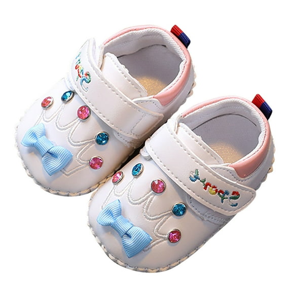 LNMQLPDBS Unisex Baby Boys Girls Non-Slip First Walking Sneakers Soft Rubber Sole Shoes with Cute Cartoon Ears Toddler First Walkers Comfort Prewalker Sneakers for Summer Outdoor White 3 Months