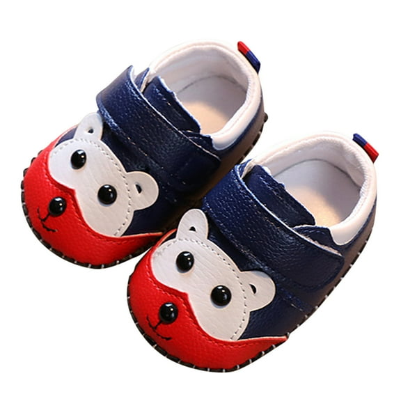LNMQLPDBS Unisex Baby Boys Girls Non-Slip First Walking Sneakers Soft Rubber Sole Shoes with Cute Cartoon Ears Toddler First Walkers Comfort Prewalker Sneakers for Summer Outdoor Dark Blue 6 Months