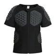 thumbnail image 1 of LNMQLPDBS Youth Boys Padded Rib Protector for Kids Girls Sternum Guard Short Sleeve Jacket with Zipper Rugby Baseball Football Chest Protector Black 9-10 Years, 1 of 4