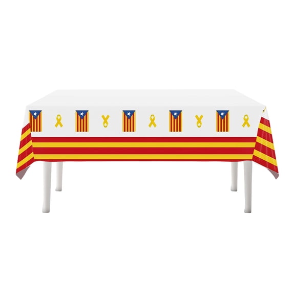 LNOGEUPG Fall Thanksgiving Orange Striped Disposable Rectangle Plastic Tablecloth, Waterproof Oil-proof Autumn Harvest Holiday Table Cover for Home Party Indoor Outdoor Decoration