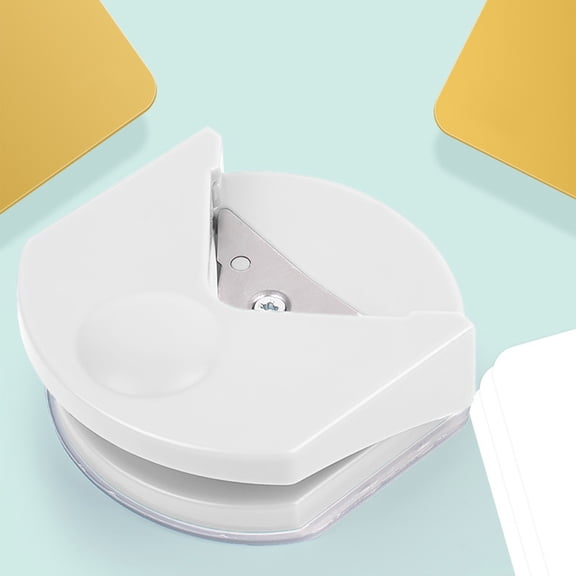 LNOGEUPG Pure White Lightweight Mini Corner Rounder Punch Non Slip Paper Corner Trimmer for Photo Notebook Label File Office Craft Daily Use