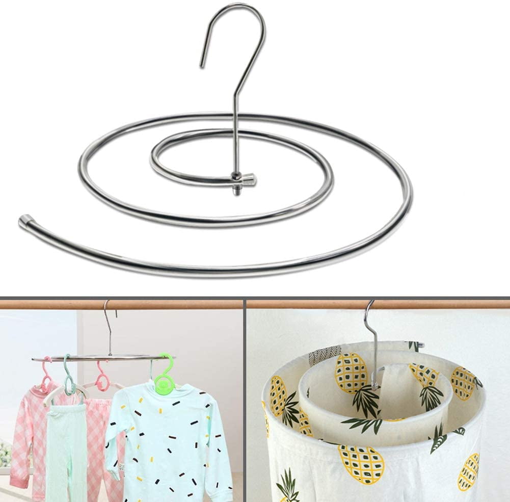 Lnook Clothes Drying Rack, Spiral Shaped Drying Rack Laundry Stand Hanger for Dorm Bed Sheet Coverlet Coverlid Bedspread Scarf Blanket Bath Towel