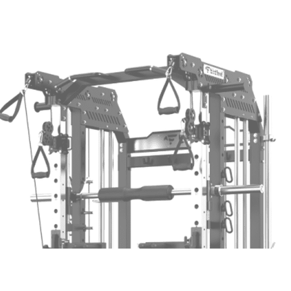 LNOW 2000LB Pro Smith Machine with Dual Pulley Cable System