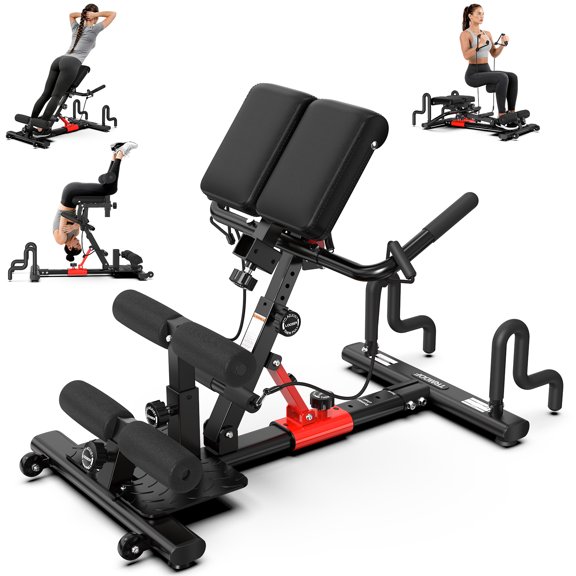 LNOW 3 in 1 Adjustable Inversion Machine, Hyper Back Extension, Squat Machine for Full Body Exercise