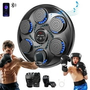 LNOW Adults/Teenagers Music Boxing Machine with 2 Pairs Boxing Gloves, Wall Mounted Smart Bluetooth Music Boxing Trainer, Electronic Boxing Target Workout Punching Equipment for Home, Indoor and Gym