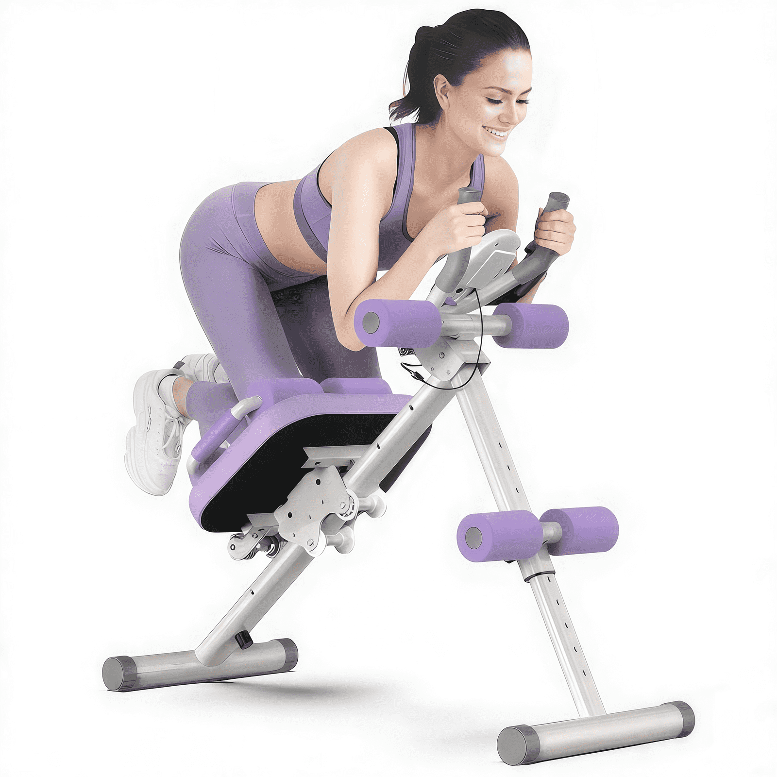 LNOW Foldable Ab Machine, Adjustable Ab Trainer Full Body Workout for ...