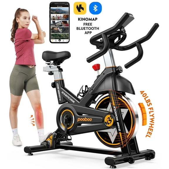 LNOW Magnetic Indoory Cycling Bike Heavy Duty Frame Exercise Machine for Home 350lbs Gym Workout