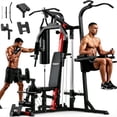 thumbnail image 1 of LNOW Home Gym Workout Station, Multifunction Smith Machine with Lat Pull-down & Leg Press, Strength Training Equipment for Home Gym, 1 of 15