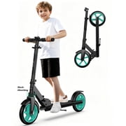 LNOW Kick Scooter for Ages 5+, Kid, Teens & Adults,Max Load 220 LBS,8IN Big Wheels,4 Adjustable Levels,Lightweight, Foldable