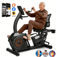 thumbnail image 1 of LNOW Magnetic Recumbent Exercise Bike for Elder with Ergonomic Backrest Smart APP, Pulse Sensor, 400LBS, 1 of 12