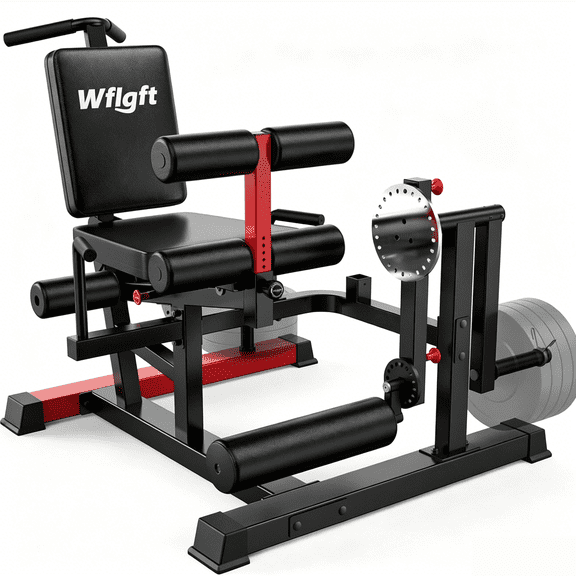 LNOW Multifunctional Leg Extension and Curl Machine, 800LB Seated Adjustable Leg Curl Machine and Lying Curl Machine for Home Gym, Fits Both 1" and 2" Weight Plates