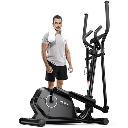 LNOW Professional Magnetic Elliptical Exercise Machine Elliptical Bike Trainers for Home Use Pulse Rate Grips 250LB