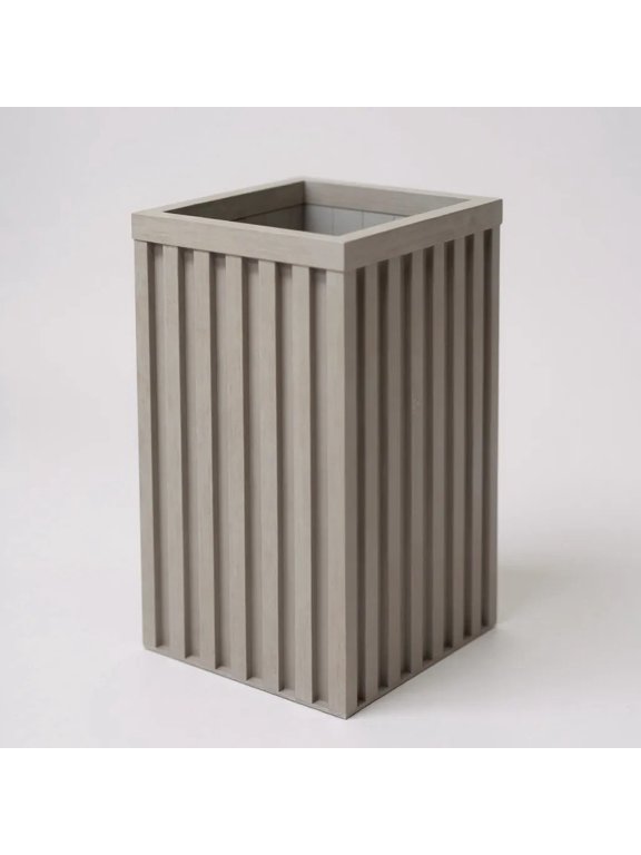 LNP Aluminum Square Planter - Indoor/Outdoor Flower Pot with Drainage & Adjustable Tray - Brown & Grey Finish
