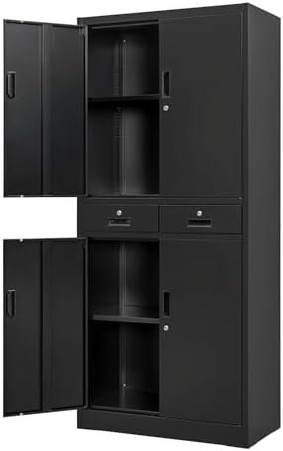 LNSETGC Metal Garage Cabinets，Metal File Cabinet with 2 Locking Drawers ...