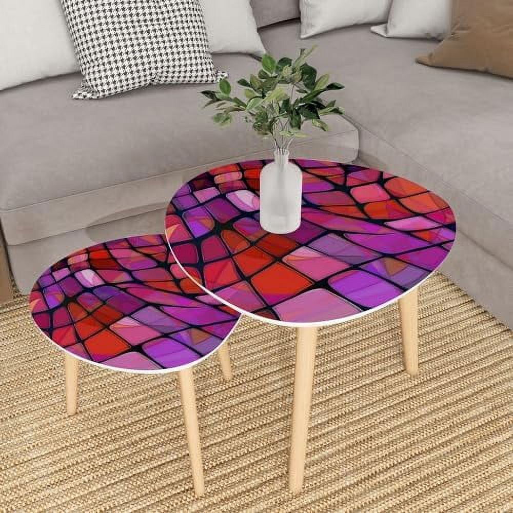 LNSETGC Small Coffee Nesting Stained Glass Seamless Texture Triangle