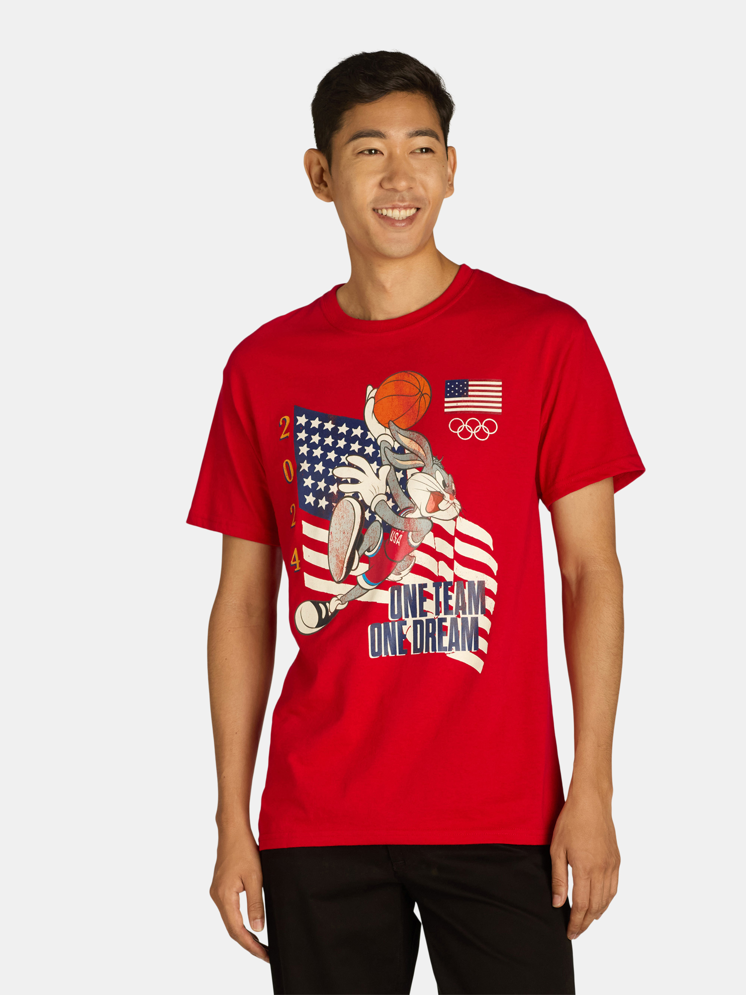 Looney Tunes x Team USA Olympics Men's and Big Men's Graphic Tees, 2-Pack, Sizes S-3XL