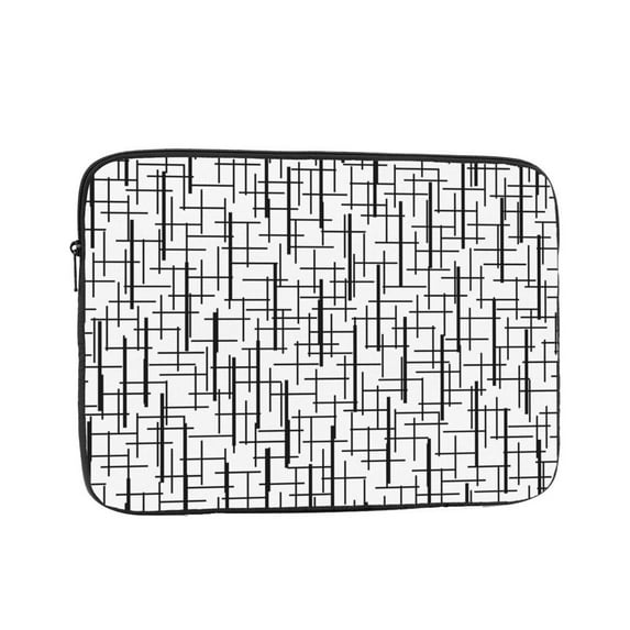 LNWH Abstract Black Line Pattern Laptop Sleeve, Notebook Computer Pocket Tablet Briefcase Carrying Bag, 13 inch Laptop Case