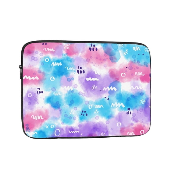 LNWH Abstract Color Watercolor Patterns Pattern Laptop Sleeve, Notebook Computer Pocket Tablet Briefcase Carrying Bag, 12 inch Laptop Case