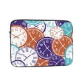 thumbnail image 1 of LNWH Abstract Coloured Seamless Clocks Pattern Laptop Sleeve, Notebook Computer Pocket Tablet Briefcase Carrying Bag, 17 inch Laptop Case, 1 of 8