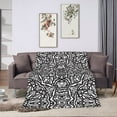 thumbnail image 1 of LNWH Abstract Floral Mandala Geometric Texture Pattern Throw Blanket, Flannel Sofa Blankets for All Seasons, 50"x40", 1 of 8