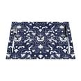 thumbnail image 1 of LNWH Abstract Flower Petal Pattern Placemats, 4 PCS Heat Resistant Washable PVC Table Mats, 18"x12", 1 of 6