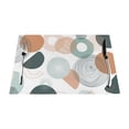 thumbnail image 1 of LNWH Abstract Line Geometric Pattern Placemats, 4 PCS Heat Resistant Washable PVC Table Mats, 18"x12", 1 of 6