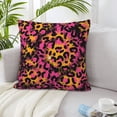 thumbnail image 1 of LNWH Abstract Pink Animal Print Throw Pillow Covers, Square Soft Linen Decorative Pillow Cases, 18"x18" Inch, 1 of 8