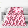 thumbnail image 1 of LNWH Abstract Seamless Geometric Flower Pattern Throw Blanket, Flannel Sofa Blankets for All Seasons, 60"x50", 1 of 8