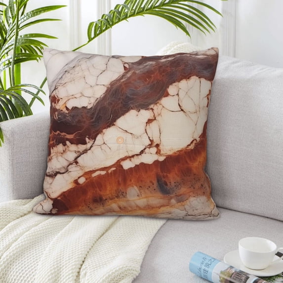 LNWH Abstract Stone Texture Throw Pillow Covers, Square Soft Linen Decorative Pillow Cases, 20"x20"
