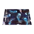thumbnail image 1 of LNWH Abstract Watercolor Jellyfish Pattern Placemats, 4 PCS Heat Resistant Washable PVC Table Mats, 18"x12", 1 of 6