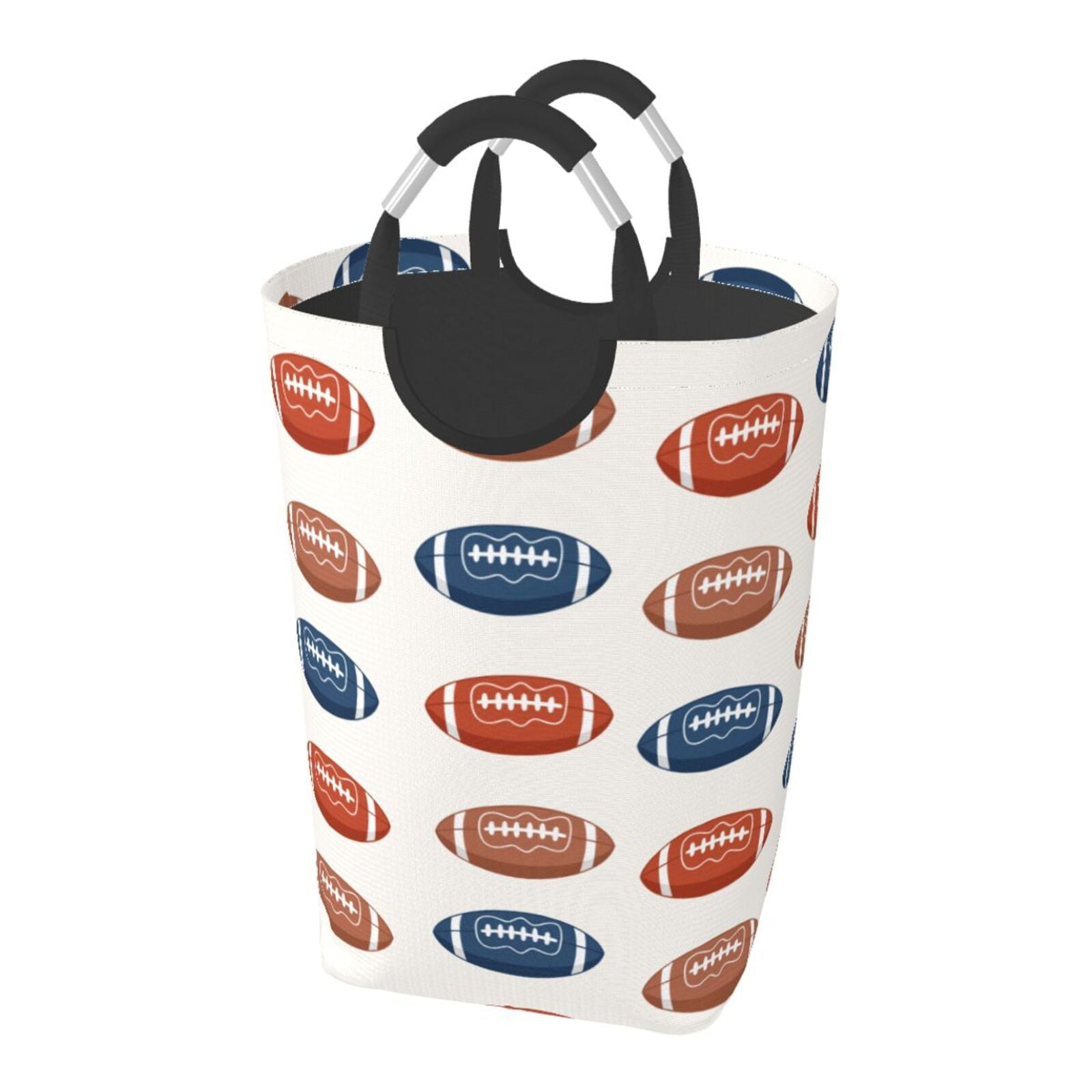 LNWH American Football Print Art Pattern Laundry Basket, 50L Large