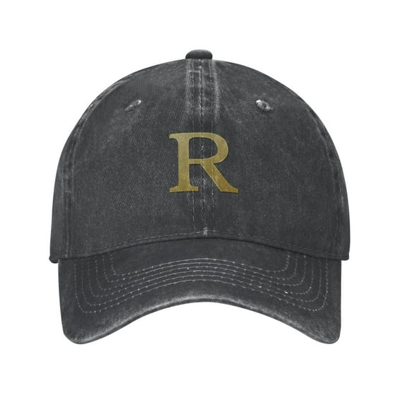 LNWH Baseball Cap, Adjustable Size for Running Workouts and Outdoor Activities All Seasons, Alphabet R - Black