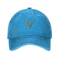 thumbnail image 1 of LNWH Baseball Cap, Adjustable Size for Running Workouts and Outdoor Activities All Seasons, Alphabet V - Blue, 1 of 8