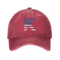 thumbnail image 1 of LNWH Baseball Cap, Adjustable Size for Running Workouts and Outdoor Activities All Seasons, America Flag K - Red, 1 of 8