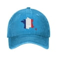 thumbnail image 1 of LNWH Baseball Cap, Adjustable Size for Running Workouts and Outdoor Activities All Seasons, France Map Flag - Blue, 1 of 8
