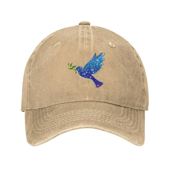 LNWH Baseball Cap, Outdoor Casual Sports Cap Classic Curved Brim Hat - Adjustable Cowboy Hat, Blue Dove Flying- Natural