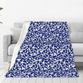 thumbnail image 1 of LNWH Blue Abstract Background Pattern Throw Blanket, Flannel Sofa Blankets for All Seasons, 50"x40", 1 of 8